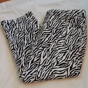 Chico's Zebra Print Denim Jeans